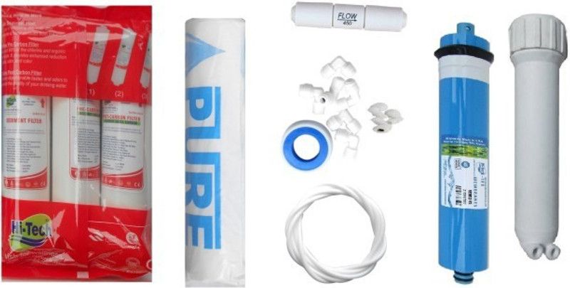 Max In New Trending Hi Tech 1 Year RO service Kit with Inline set, 75 GPD m... Pleated Filter Cartridge  (0.2, Pack of 1)