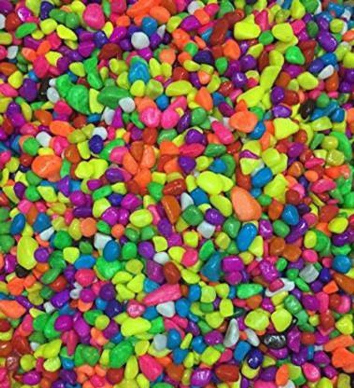 sama Pabbles Stone_288 Regular Round, Oval Marble Pebbles  (Multicolor 1 kg)