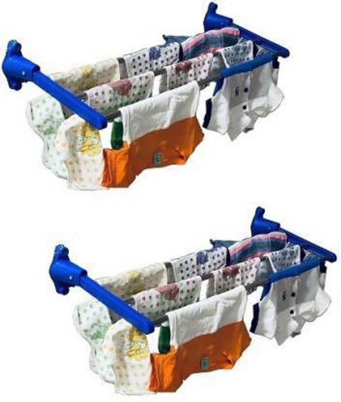 TNC Plastic, Steel Wall Cloth Dryer Stand PG PACK OF 2-01  (1 Tier)