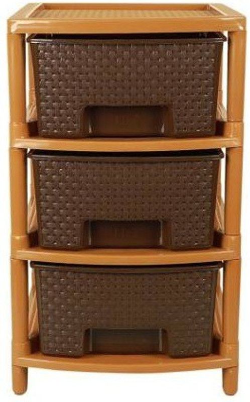 N H Enterprise Shelf Organizers  (Brown, Plastic)