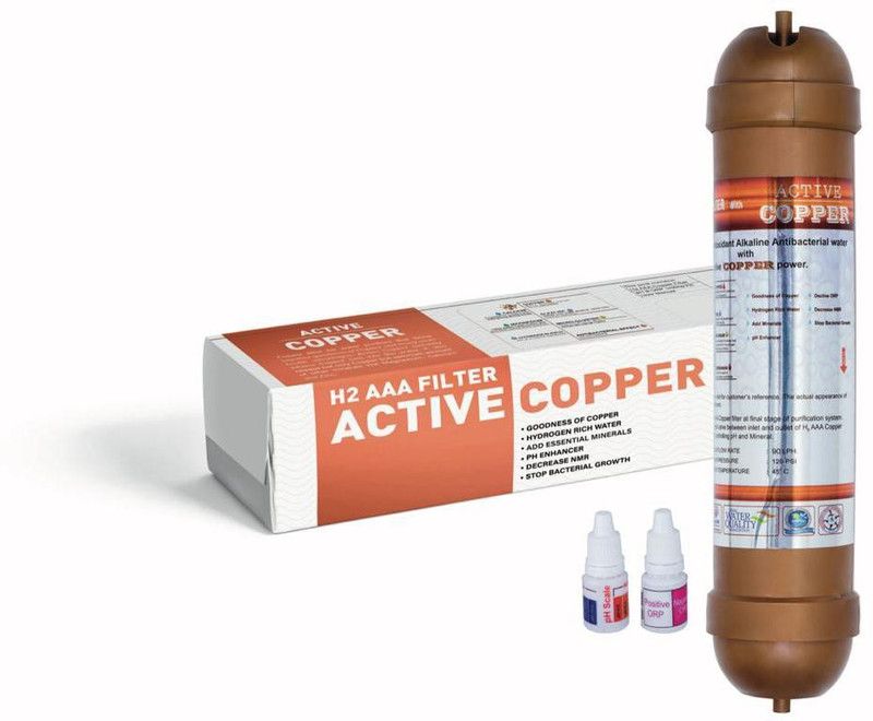 Blueshell ALKALINE PREMIUM COPPER FILTER ENRICHED WITH H2 FOR RO WATER PURIERS WITH 2 ELBOW CONNCETORS Solid Filter Cartridge  (0.005, Pack of 3)