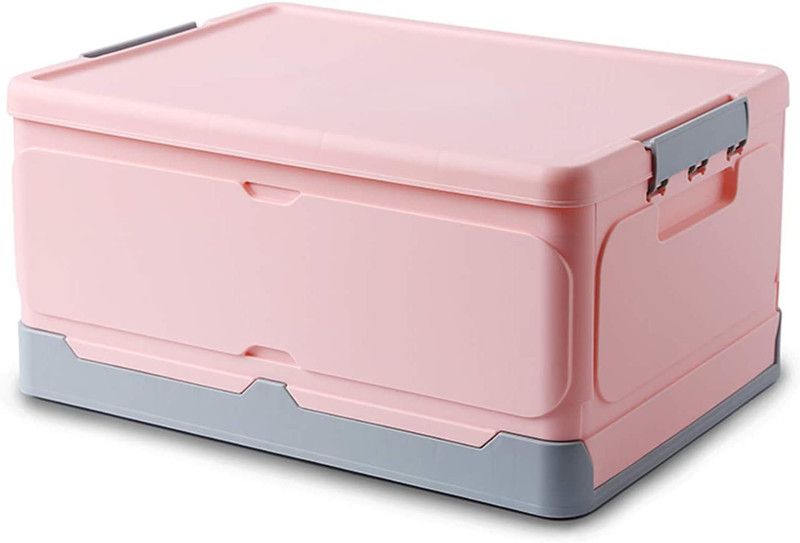 HomeCloud Foldable Plastic Organizer Japanese Designed Storage Box  (Pink)