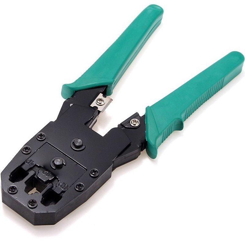 Divye Electronics Solutions 3 in 1 Tool; Good for RJ-45, RJ-11 & RJ-12 connectors NETWORK CRIMPER STRIPPER PLIERS TOOLS RJ45 RJ11 RJ12 CABLE Crimping/Cutting/Stripping Manual Crimper