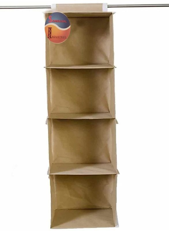 SAMRATHAL INDUSTRIES 4 Shelf Closet Hanging Organizer 4 Tier Closet Wardrobe Organizer Storage Hanger Closet Organizer