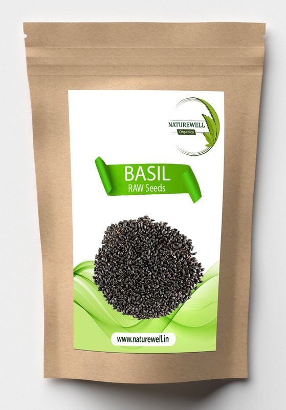 Naturewell Basil Seeds / Tukmariya / Sabja / Bapji Seed for Protein | Iron | Folic acid and Dietary Fibre |Calcium | Anti Oxidents for Weight Loss (Raw Seed ) Seed  (900 per packet)