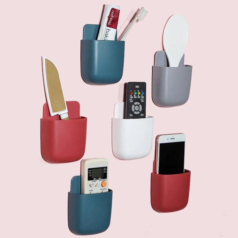 QIKSION ®Mobile Holder Mount Phone Multipurpose Storage Case Box For TV AC Remote 4PC'S Stationery Organizer