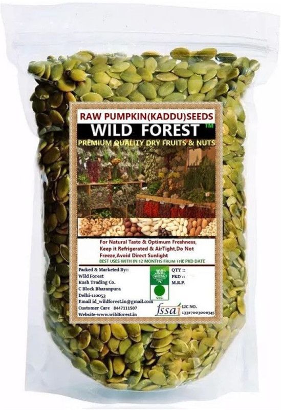 WILD FOREST Pumpkin Seeds for Magnesium | Omega 3 Fatty Acid | Protin | Fiber | Calcium | Zinc (Magaz Sitaphal) Seed  (300 per packet)