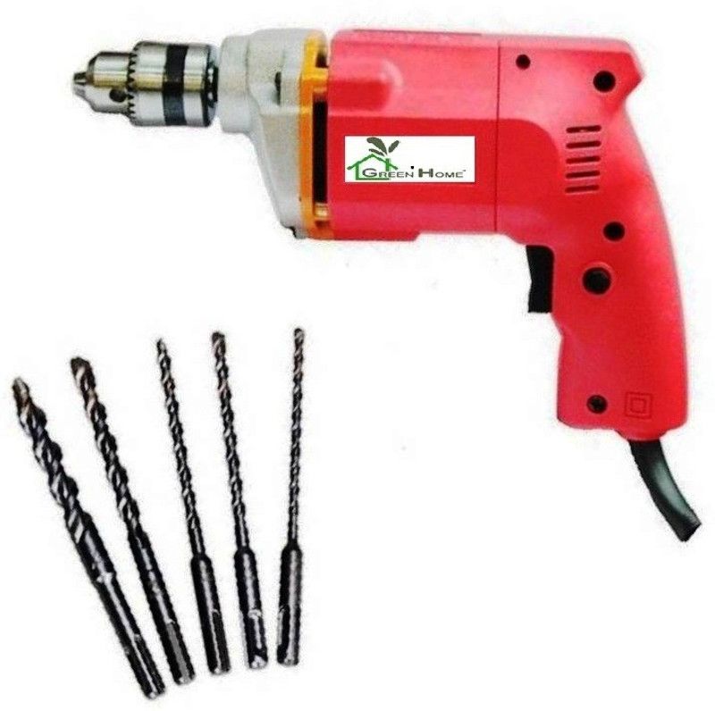 GREEN HOME Power Drill Machine Pistol Grip/Multicolour/10mm/300watt/230v/6 month warranty/ GHPDM0563/10mm Pistol Grip Drill  (10 mm Chuck Size)