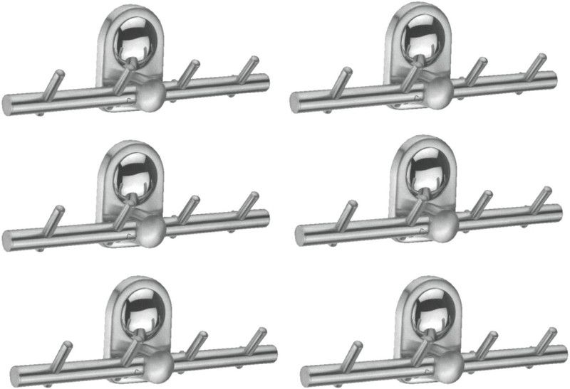 CERA - Coat Hook Set of 6 pcs Swivel Hook 4  (Pack of 6)