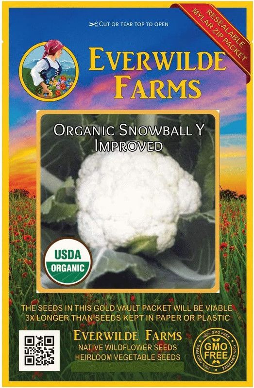 VibeX PAU-62 - Organic Snowball Y Improved Cauliflower - (150 Seeds) Seed  (150 per packet)