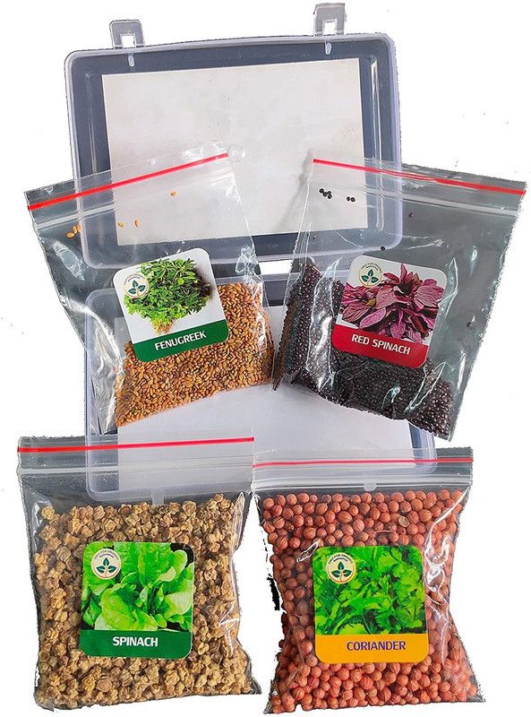 VibeX ™ XL-30 Organic combo of leafy vegetable (four varieties)-500 Seeds Seed  (500 per packet)