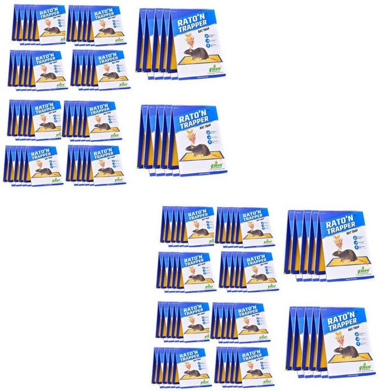 Green Revolution Rato'n Trapper/Rat/Mice Trap, Non-Toxic Glue tarp Easy use (Set of 100) Live Trap