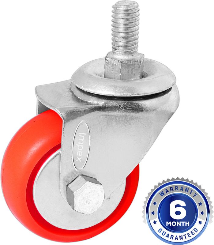 IMPEX (IM-241) Screw Type Single Wheel Castor - Heavy Duty 360 Degree Single Castor Wheel Screw Type/Thread Type Wheel 2 Inch with 50 mm Swivel Furniture Caster  (Pack of4)