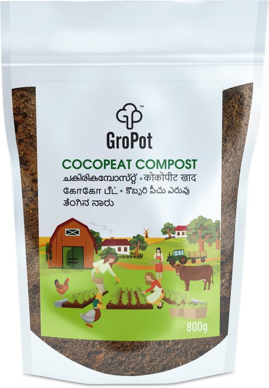 gropot Cocopeat Compost - 800g Fertilizer  (0.8 kg, Powder)