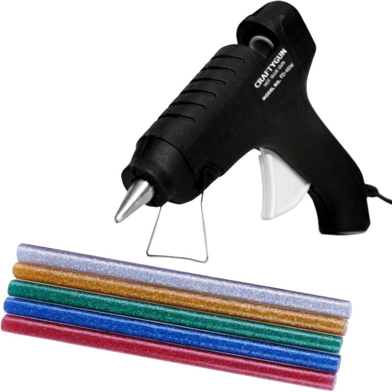 PICKTOOLS BLACK 40 W 5 GLITTER STICKS Standard Temperature Corded Glue Gun  (11 mm)