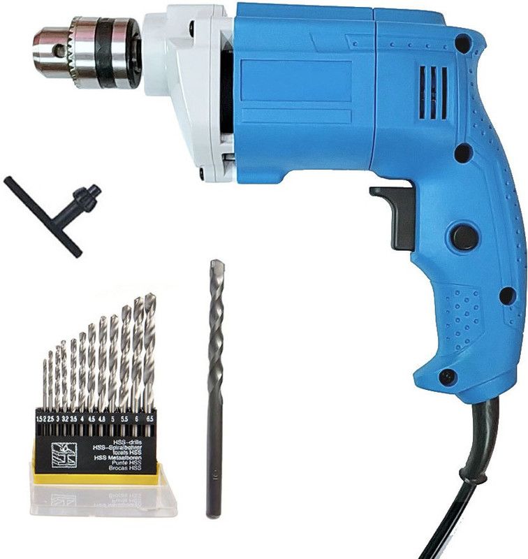 ISC DC 2310N Arka Power 10mm Stylish Powerful Electric Drill Machine With 13 HSS Drill Bit Set + 1 Masonary Drill Bit Pistol Grip Drill  (10 mm Chuck Size)