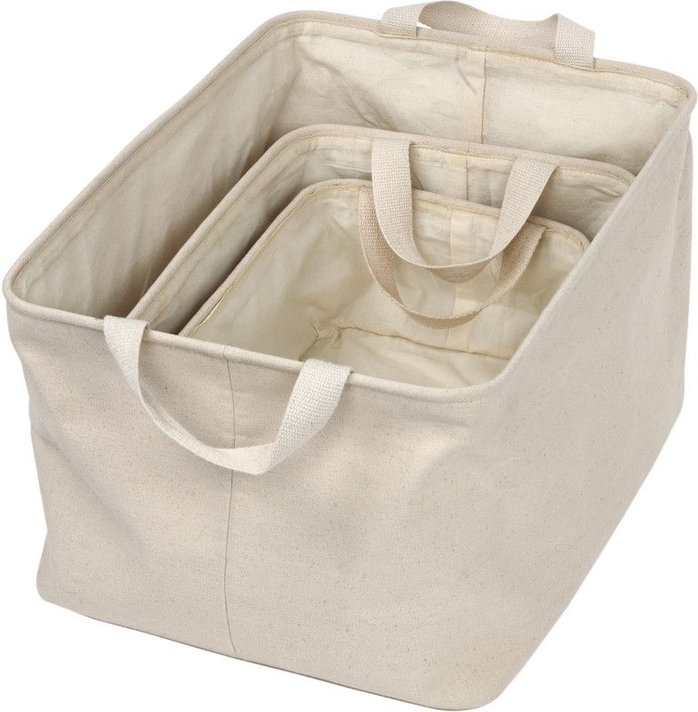 Akiiko Shelf Organizers  (Beige, Cotton)