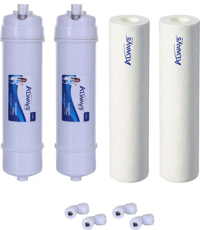 Always inline CoconutCarbonSediment4Elbows &2pcs PP SpunFilter-RO/UV/UF Solid Filter Cartridge  (5, Pack of 2)