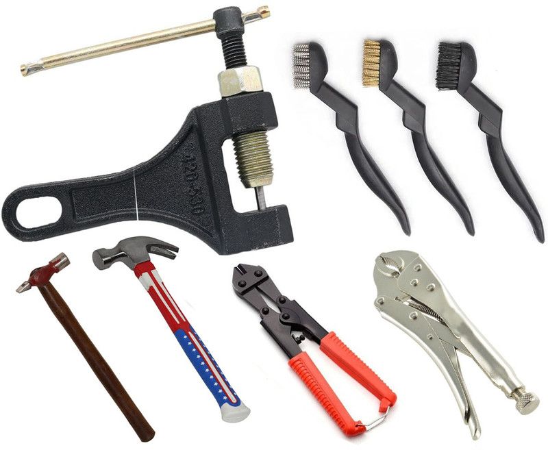 Digital Craft Combo of 6 Items Bicycle Chain Pin Remover Bike Link Breaker Splitter MTB Cycle Repair Tool Bicycle Chain Puller Link Extractor Cycling Repair Single Sided Speciality  (Pack of 8)