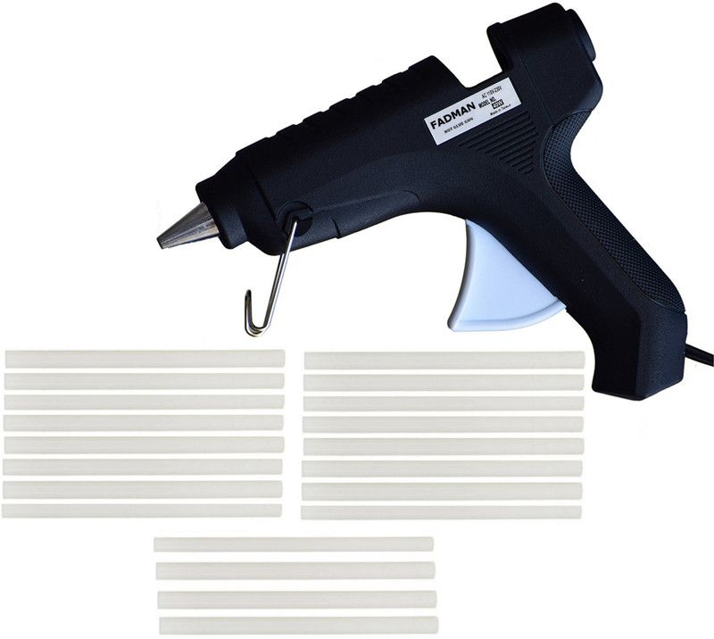 FADMAN BLACK GLUE GUN 40 WATT HOT MELT GLUE GUN WITH 20 ADHESIVE HOT GLUE STICKS Standard Temperature Corded Glue Gun  (11 mm)
