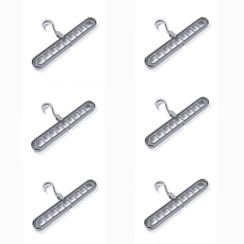 Pack of 6 360° rotating space saver 9-hole hanger Closet Organizer