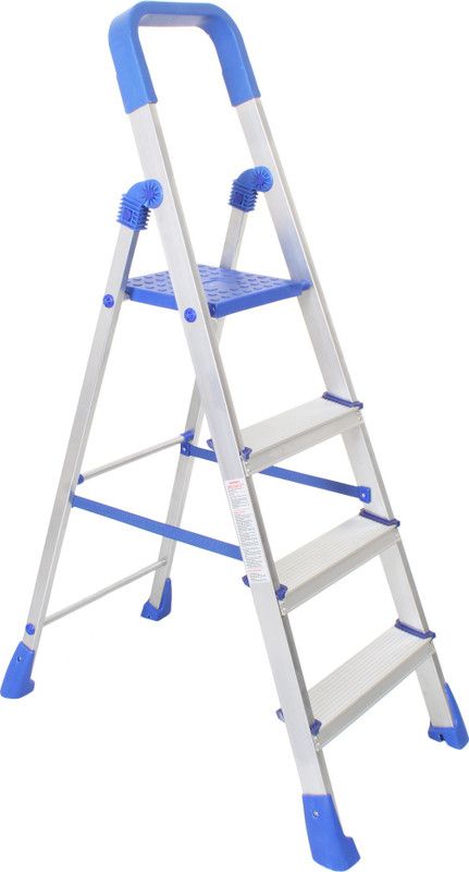 ZOSHOMI Aluminium Ladder  (With Platform, Hand Rail)