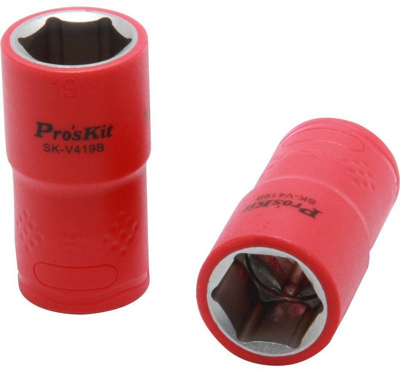 Proskit VDE 1000V Insulated 1/2" Drive Socket 19mm Socket Set  (Pack of 1)
