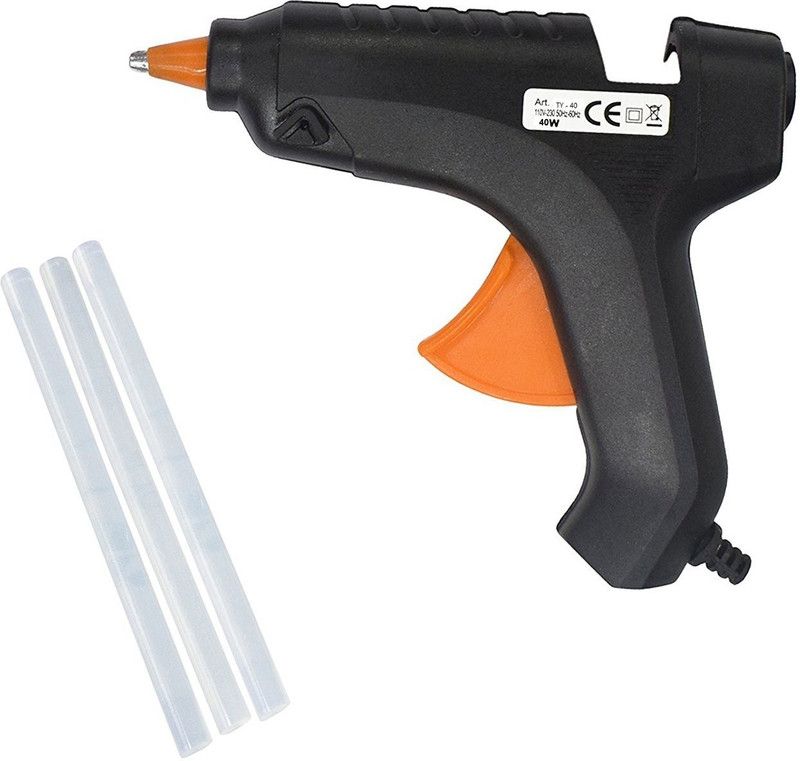 BESTLINING BEST HotMelt Glue Gun with 3 Hot Melt GlueSticks Standard Temperature Corded Glue Gun  (11 mm)
