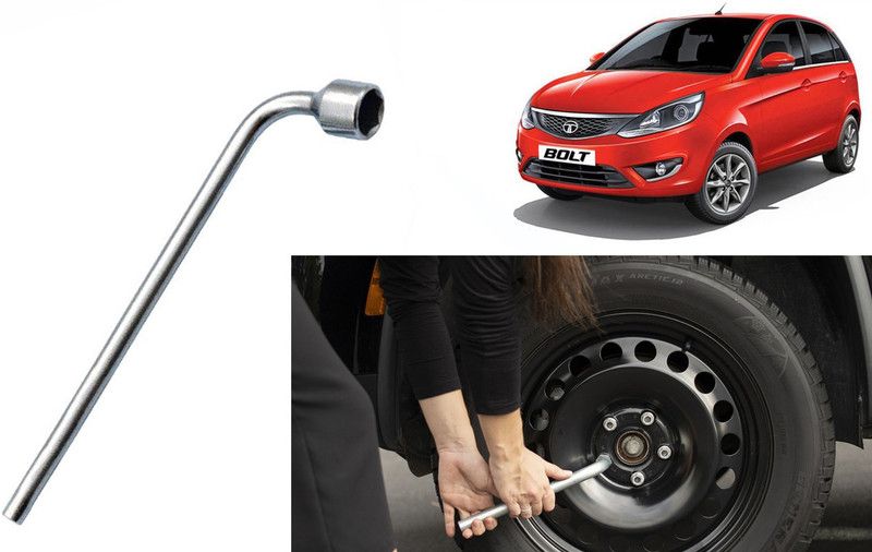 Auto Kite 19mm Metal L-Shaped Car Wheel Nut Spanner Wrench Bolt SW5P11 Single Sided L Type Wrench  (Pack of 1)