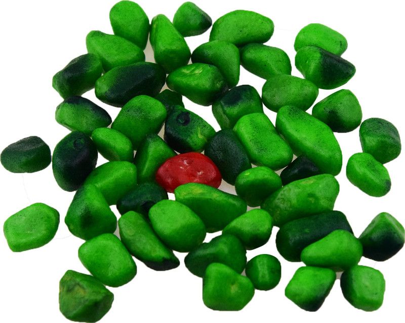 ZEVORA Home Decorative Marble Stone For Home & Garden Decor Polished Angular Marble Stone  (Green 300 g)