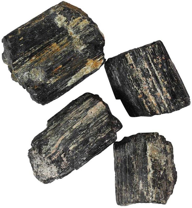 REIKI CRYSTAL PRODUCTS Natural Black Tourmaline Rough - Raw Stone for Reiki Healing and Vastu Correction, Protection, Concentration, Grounding and Increase Creativity, 900 Grams Raw Rough Stones Regular Rectangular Crystal Stone  (Black 900 g)