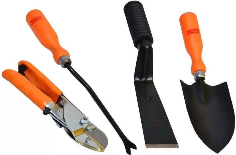 My Garden Tool Set 4 Flamingo Cutter,Khurpi,Weeder& Trowel Garden Tool Kit Garden Tool Kit  (4 Tools)