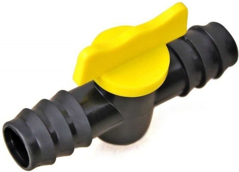 live with alive 50pcs plastic Drip Irrigation Accessories 16mm Straight Connector with Tap and 1pc Teflon Tape for Plumbing and Water Leak Drip Irrigation Kit