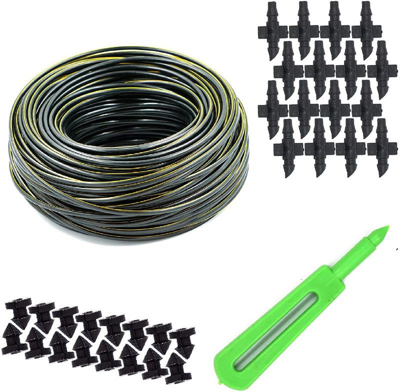 Vallabh 4MM Feederline Pipe with Pin Connector (100M) Drip Irrigation Kit Drip Irrigation Kit
