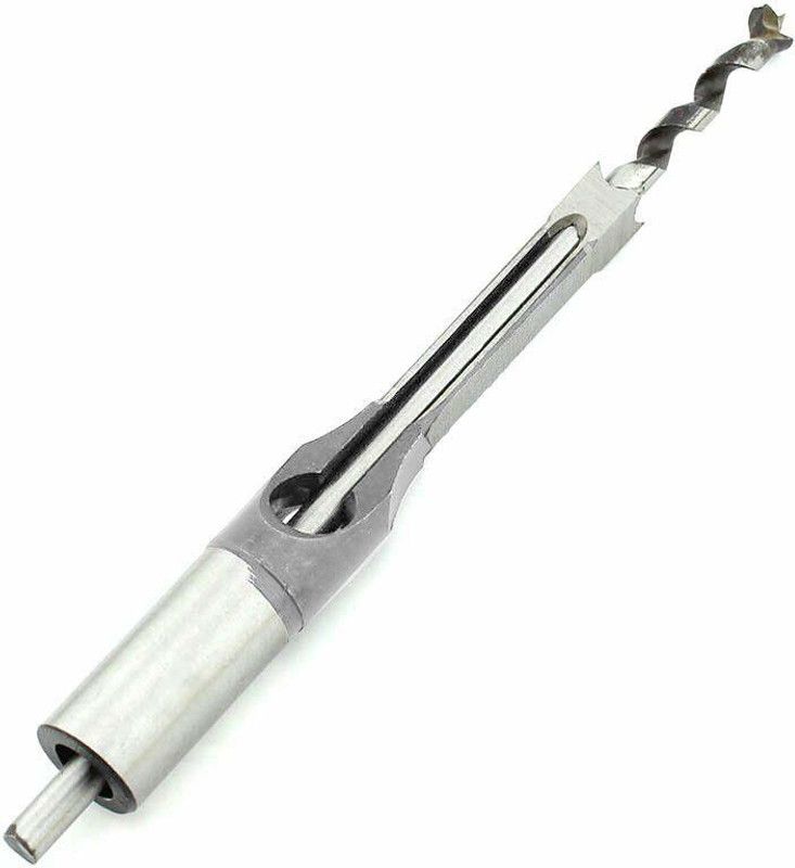 AS TOOL CENTER 12.7mm 1/2 inch Square Hole Saw Mortising Chisel Woodworking Tool Auger Drill Bit (Silver)