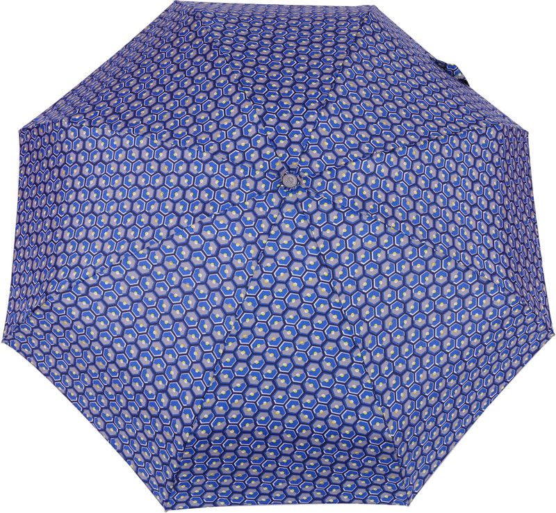 FabSeasons 5 fold Dots Digital Printed Small Compact Manual Umbrella which fits in your Handbag for women Umbrella  (Blue)