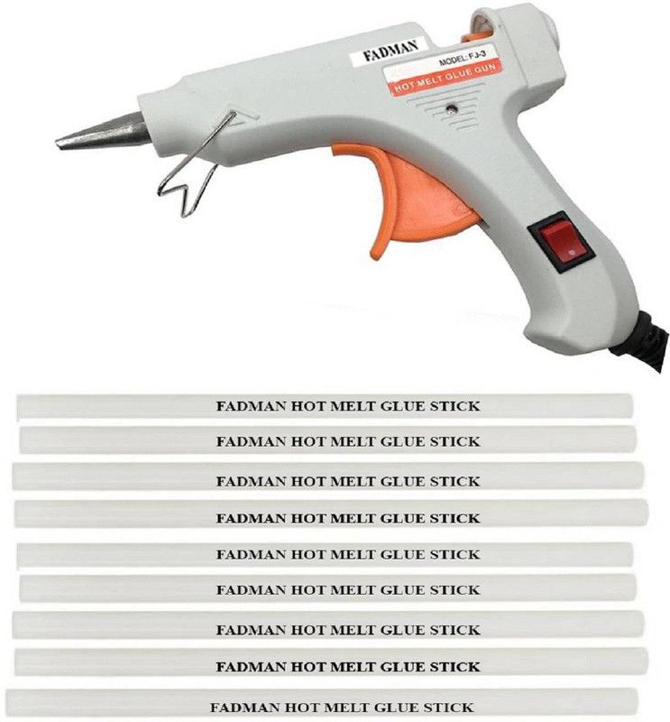 FADMAN White Mini 20 Watt On Off Switch With 9 Hot Melt Sticks Standard Temperature Corded Glue Gun (7 mm) Standard Temperature Corded Glue Gun  (9 mm)