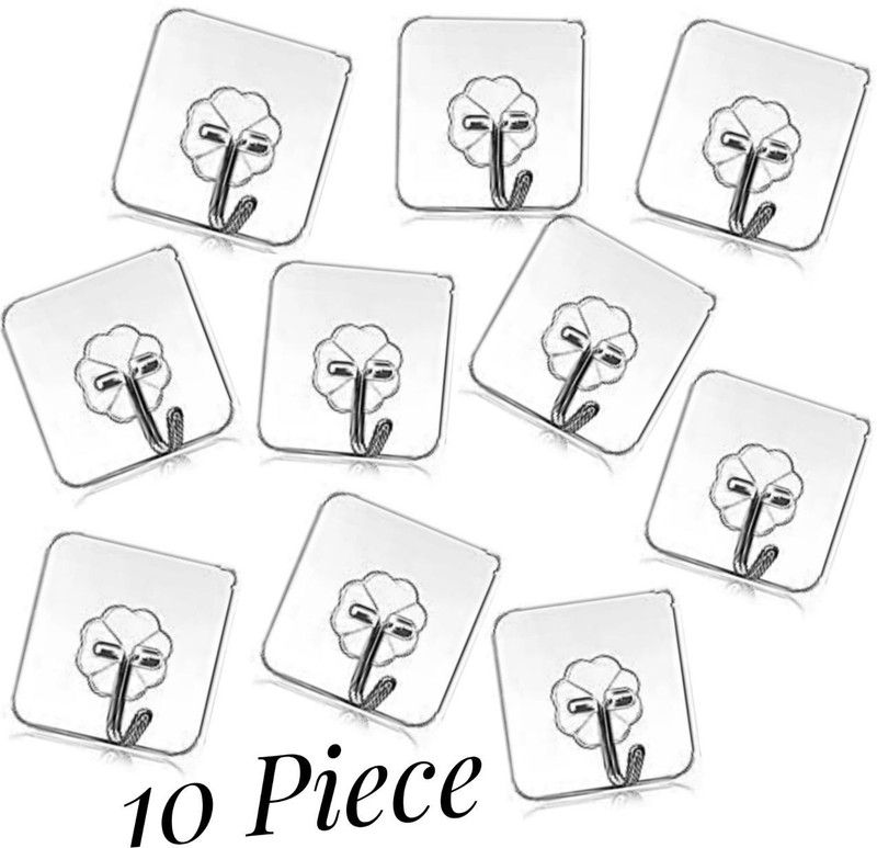 FIMONZA WORLD Set of 10 Wall Hooks Heavy Duty Hooks for Hanging 10KG Hook 10  (Pack of 10)