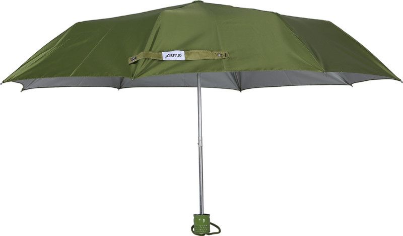 ORANGE 3 Fold Mono Asparagus Green Manual Opening Umbrella  (Green)