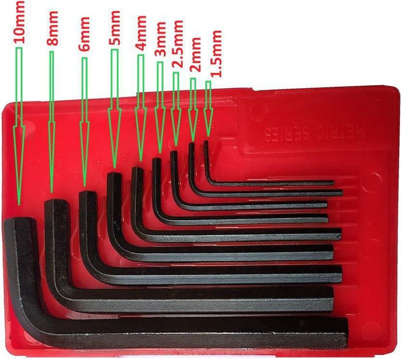Qualigen Heavy Duty Anchor Hex of 9pc Allen Key Set