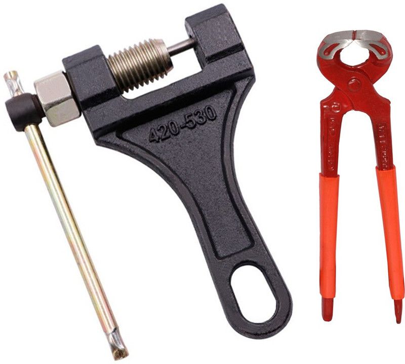 Digital Craft Motorcycle Chain Breaker Link Removal Splitter Motor Chain Cutter Riveting Tool 420-530 Motorcycle Tools Accessories Wiith 8" Cutter Single Sided Speciality  (Pack of 2)