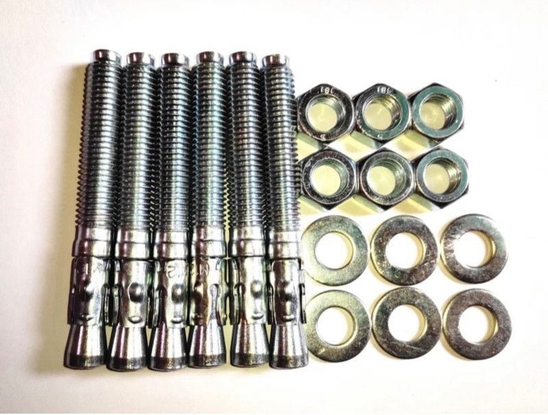 PANTHERZ 12 mm x 150 mm Through Bolt Anchor Fasteners (Pack of 20 Pcs ) Wedge Anchor  (15 cm)