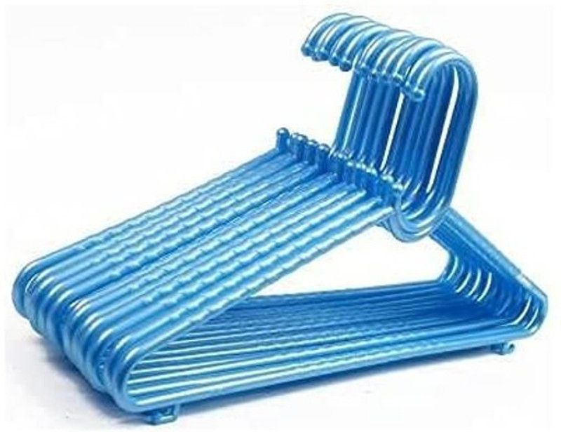 OCTANE-X Pack of 18 Plastic Hanger Set For Shirt,T-Shirt,Saree,Jeans, Pant,Coat,Blazer Plastic Shirt Pack of 18 Hangers For Shirt  (Blue)