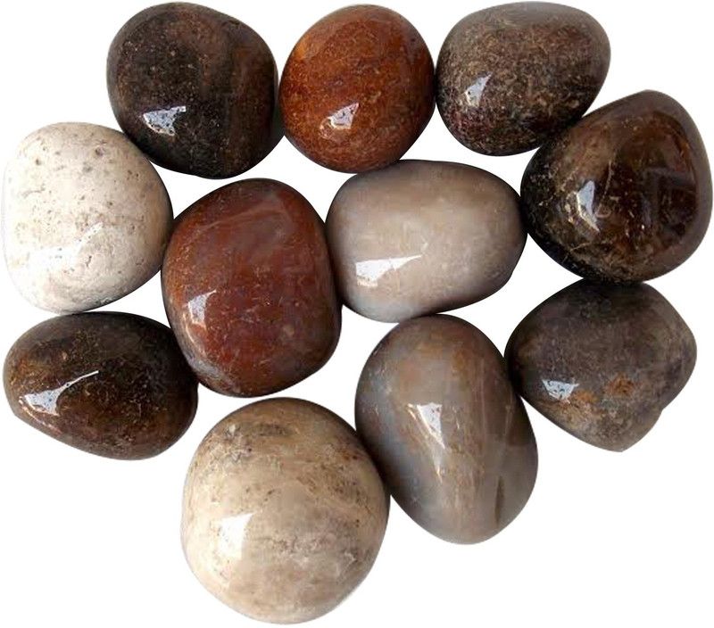 Prisha PC15 Polished Asymmetrical, Round, Oval Onyx Pebbles  (Multicolor 1 kg)