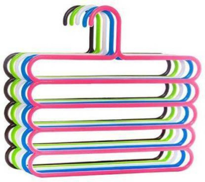 DSMS Plastic Shirt Pack of 5 Hangers For Shirt  (Multicolor)