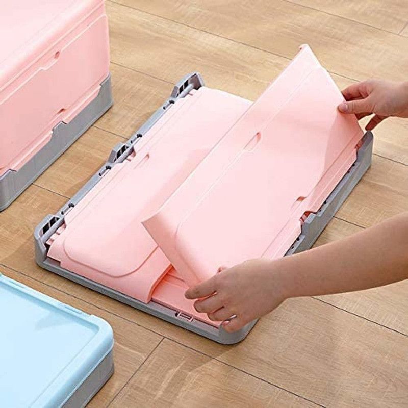HomeCloud Japanese Design foldable Storage Box Organizer for clothes,Home, Office,Hospital Storage Box  (Pink)