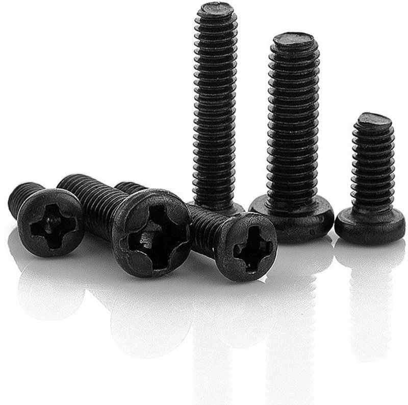 RPI SHOP Carbon Steel Pan Head Machine Screw  (50 mm Pack of 50)