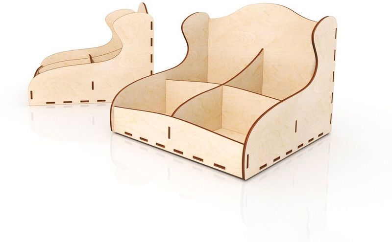 American-Elm Rectangluar Open wooden Box for Wooden Crate/Basket | Wooden Tray | Wooden Storage Multipurpose | Crate with Handles (Small) Storage Box  (Beige)