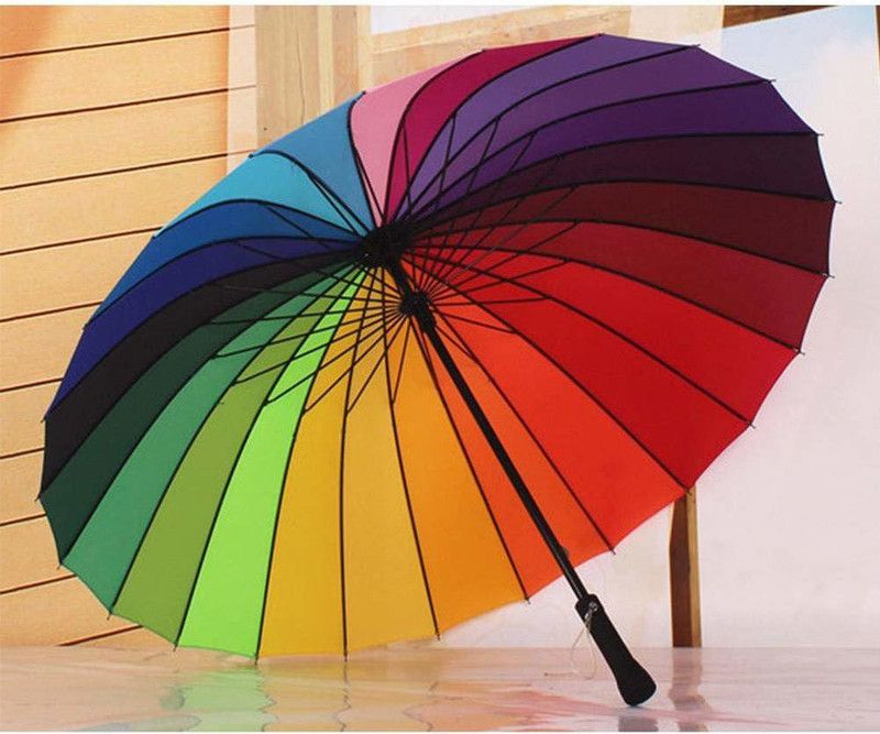 jamunesh enterprise Sun UV Protection And Rainy Season Use Hand Rainbow Umbrella for Men and Women (Best Photo Shoot This Umbrella) Medium Size Umbrella  (Multicolor)