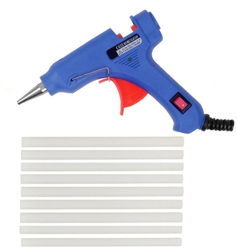 FADMAN BLUE MINI 20W 20 WATT (ON OFF SWITCH & INDICATOR) HOT MELT GUN WITH 9 GLUE STICKS Standard Temperature Corded Glue Gun  (7 mm)
